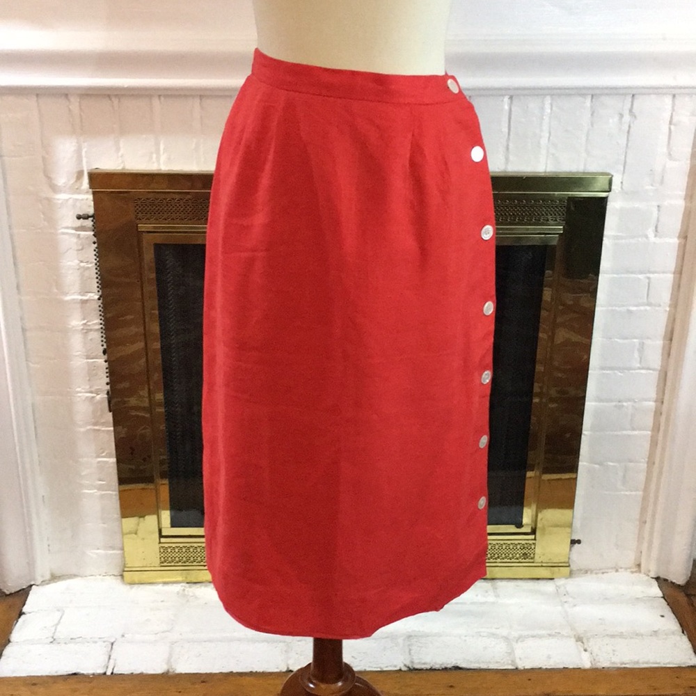🌹Saks Fifth Avenue by Joseph Picone red linen 🌹